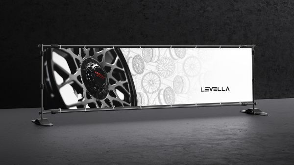 LEVELLA Banner White | 200x50cm