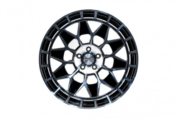 Levella Forged RZ3 Schmiede Felgen 8,5x19 ET45 5x112 66,6 Schwarz glänzend Front poliert