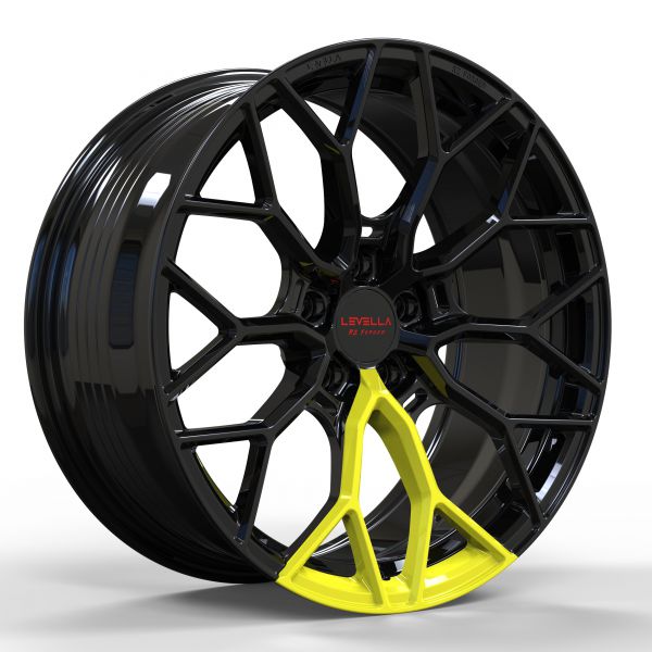 LEVELLA Wheels | RZ4 | 9x19 ET25 | 5x114,3 | black-yellow finsh