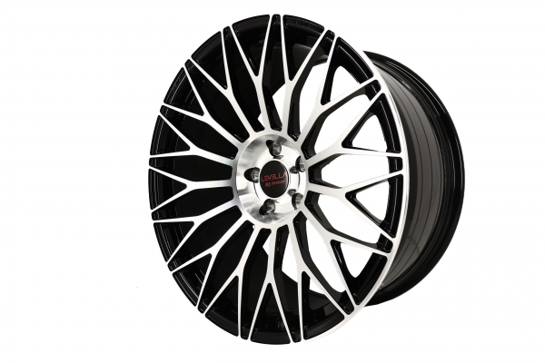 LEVELLA Wheels | RZ7 | 10x20 ET25 | 5x112 | Schwarz glänzend Front poliert