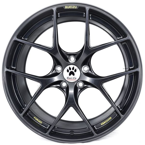 RueiZu R101 19 Zoll Forged Felgen Satz 8,5Jx19 ET34 5x112 Titan Grau + Gelb