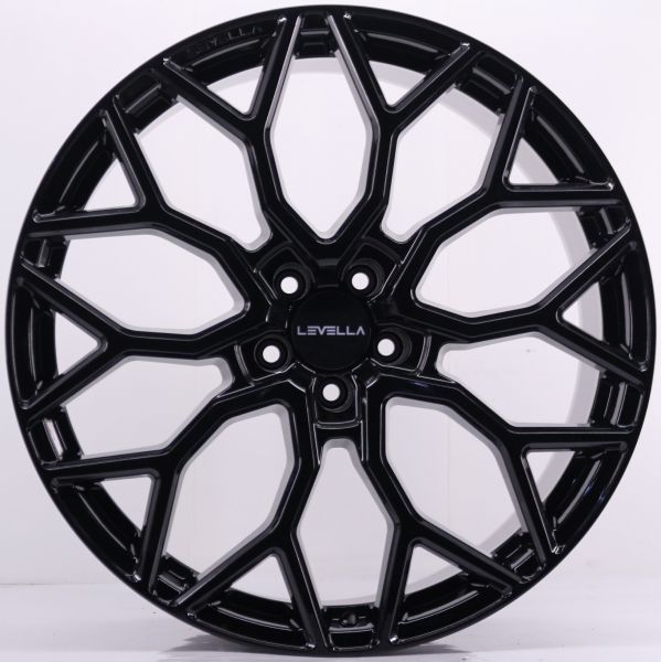 Levella FF1 Flowform 10,5x21 ET30 5x112 66,6 Kugel Schwarz Hochglanz