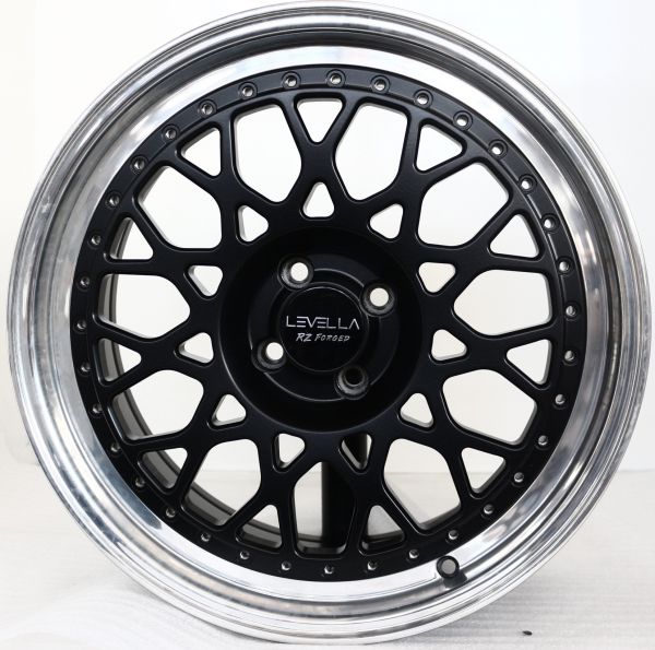 LEVELLA Wheels | RZ5 | 7,5x18 ET37 | 4x98 | Schwarz matt - Rand poliert (gebr.)