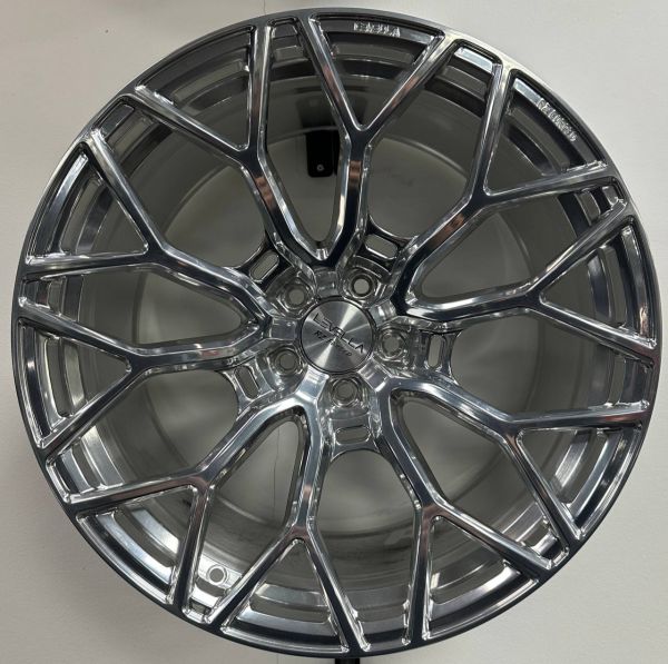 LEVELLA Wheels | RZ4 | VA: 9,5Jx22 ET20 & HA: 11Jx22 ET35 | 5x120 | Poliert Tesla Model S Plaid